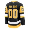 Pittsburgh Penguins Fanatics Premium Custom 2024-25 Heim Schwarz Trikot - Herren